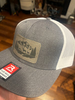 Richardson 511 gray and white flat bill SnapBack