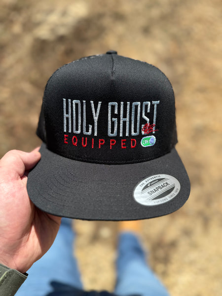 YP black flat bill HolyGhost equipped SnapBack