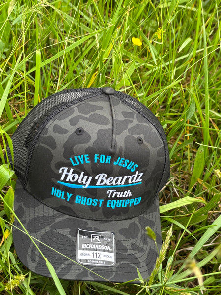 Black duck camo 115 Richardson SnapBack live for Jesus
