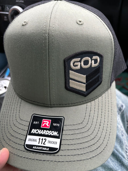 God military Richardson 112 trucker hat OD green