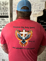 Receive the Holy Spirit Tshirt -Heather Red