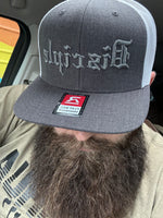 Very limited disciple hat on a gray and white snapback Richardson 511 ￼