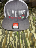 Heather Gray Richardson, 511 flat Bill Holy Ghost equipped with the new on button white SnapBack