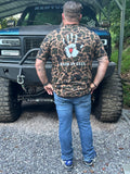 “Holy Ghost Equipped” on front and “Paid in Full” on the back — Duck Camo T-Shirt