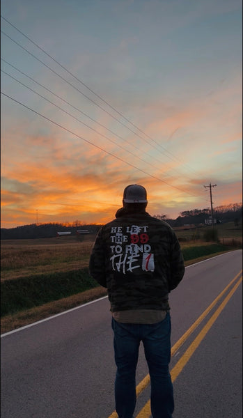 He Left the 99 - Camo Hoodie