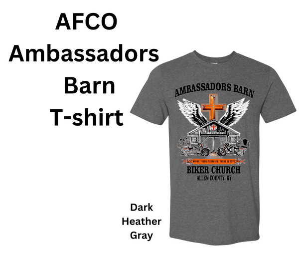 AFCO Ambassadors Barn T-Shirt--Dark Heather Gray