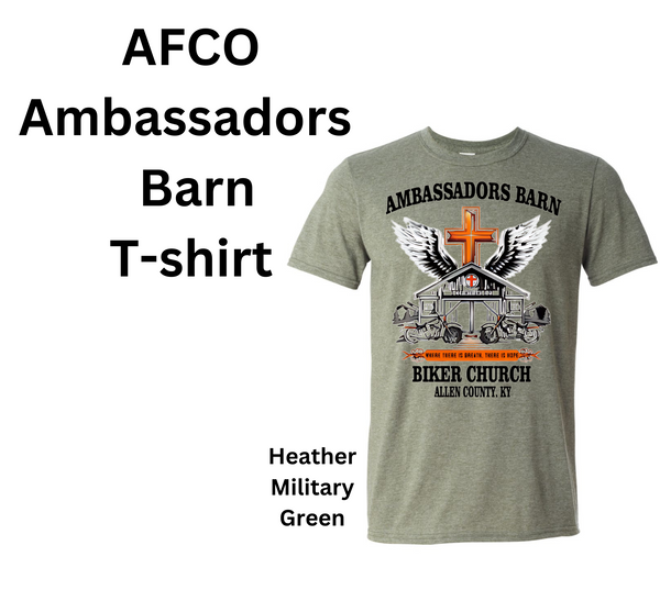 AFCO Ambassadors Barn T-Shirt--Heather Military Green