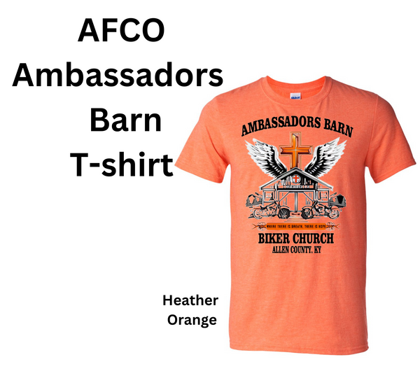 AFCO Ambassadors Barn T-Shirt--Heather Orange