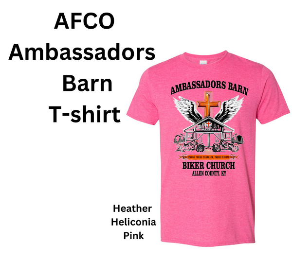 AFCO Ambassadors Barn T-Shirt--Heather Heliconia Pink