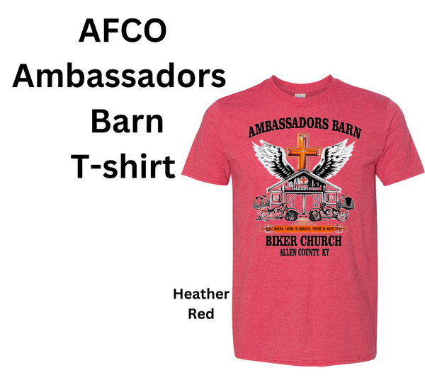 AFCO Ambassadors Barn T-Shirt--Heather Red