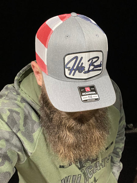 Limited blue and white patch Richardson 112 American trucker hat