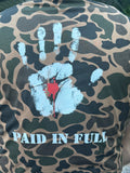 “Holy Ghost Equipped” on front and “Paid in Full” on the back — Duck Camo T-Shirt