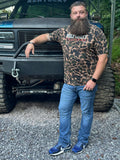 “Holy Ghost Equipped” on front and “Paid in Full” on the back — Duck Camo T-Shirt