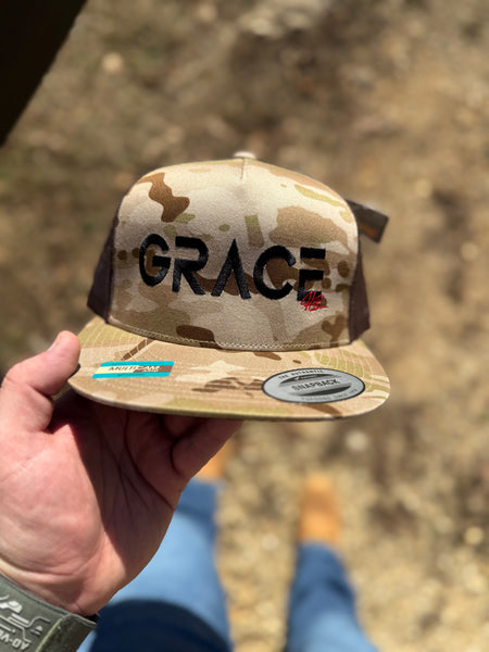 Desert camo YP flat bill snap back