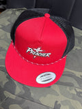 Preacher hat in red and black