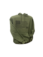 Army Green Hoodie with Flag Logo